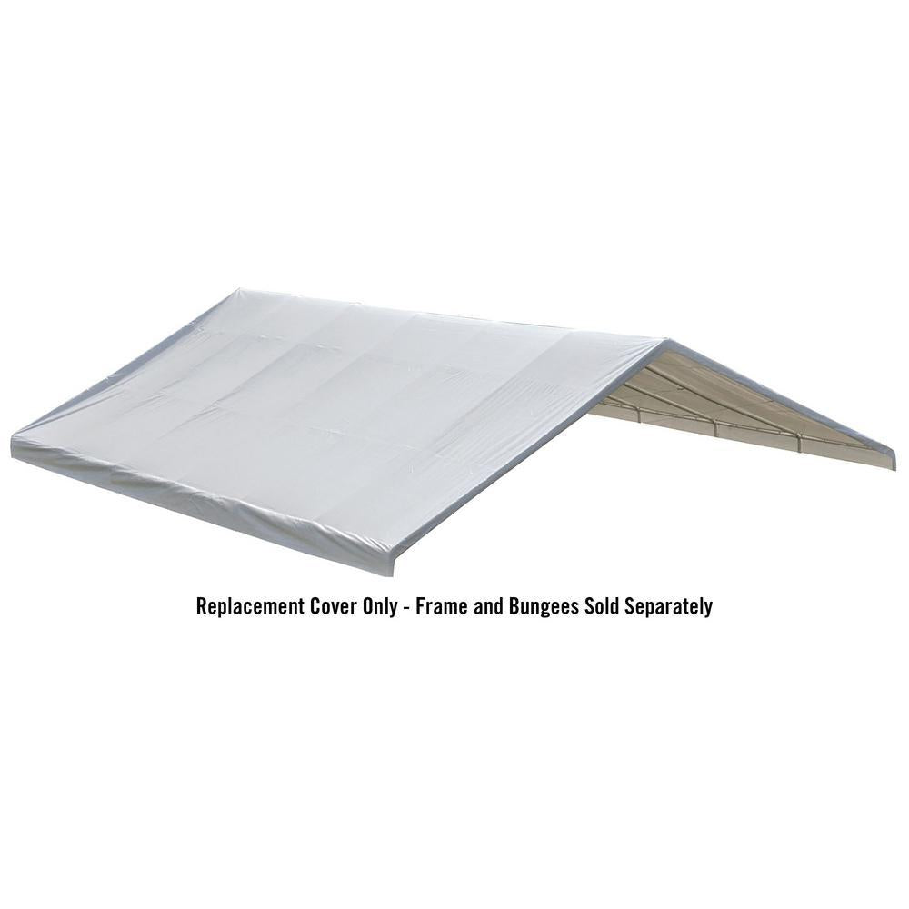 30 ft. W x 40 ft. D Ultra Max Fixed-Leg Canopy with White Waterproof, Fire-Rated Replacement Cover for 2-3/8 in. Frame
