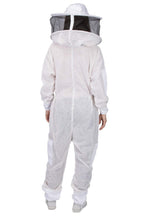 ventilated beekeeping suit and bee family stickers - ykk metal zippers - men &amp; women - total protection - self-supporting round veil for beekeepers - easily take on &amp; off - 8 pockets (x-large)