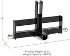 titan tractor drawbar with suitcase weight brackets 2" receiver cat 1 3-pt