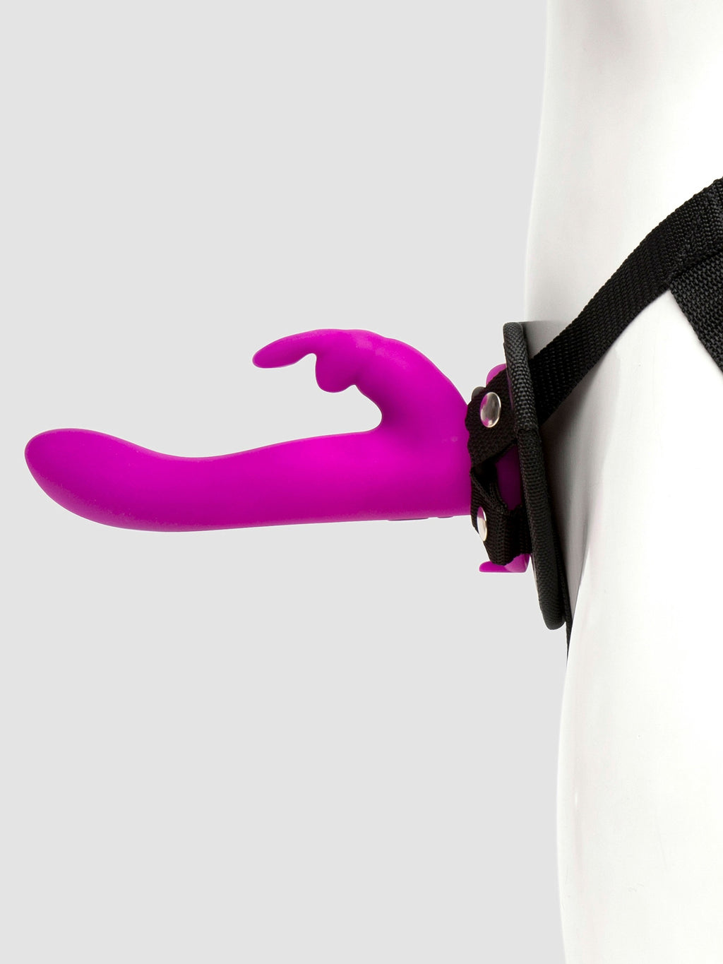 Happy Rabbit Rechargeable Vibrating Strap-On Harness Set, Purple