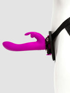Happy Rabbit Rechargeable Vibrating Strap-On Harness Set, Purple