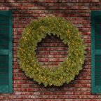 Pre-Lit Downswept Douglas Fir Artificial Christmas Wreath - 48-Inch, Clear Lights
