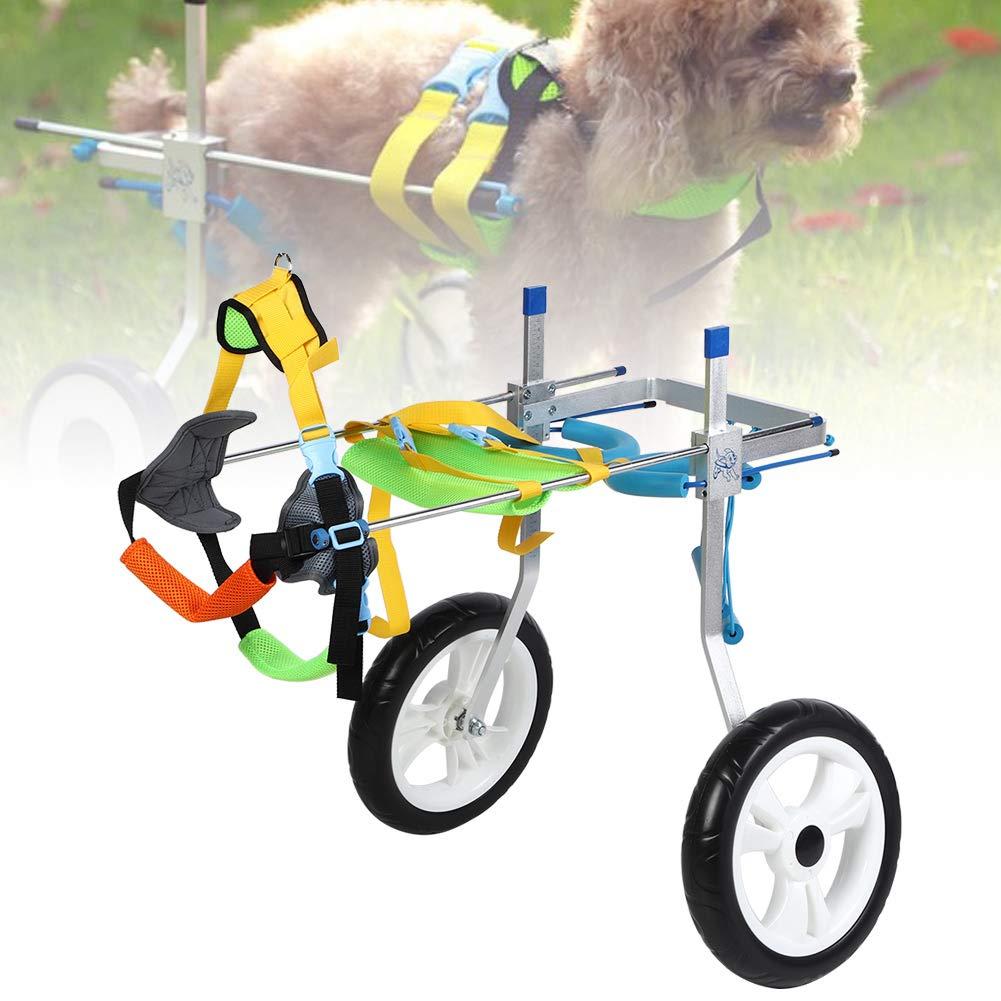 Zouminy Double Wheel Pet Wheelchair, Disabled Dog Assisted Walk Car Hind Leg Rehabilitation Auxiliary Car for Dogs Cats Golden Retriever Husky