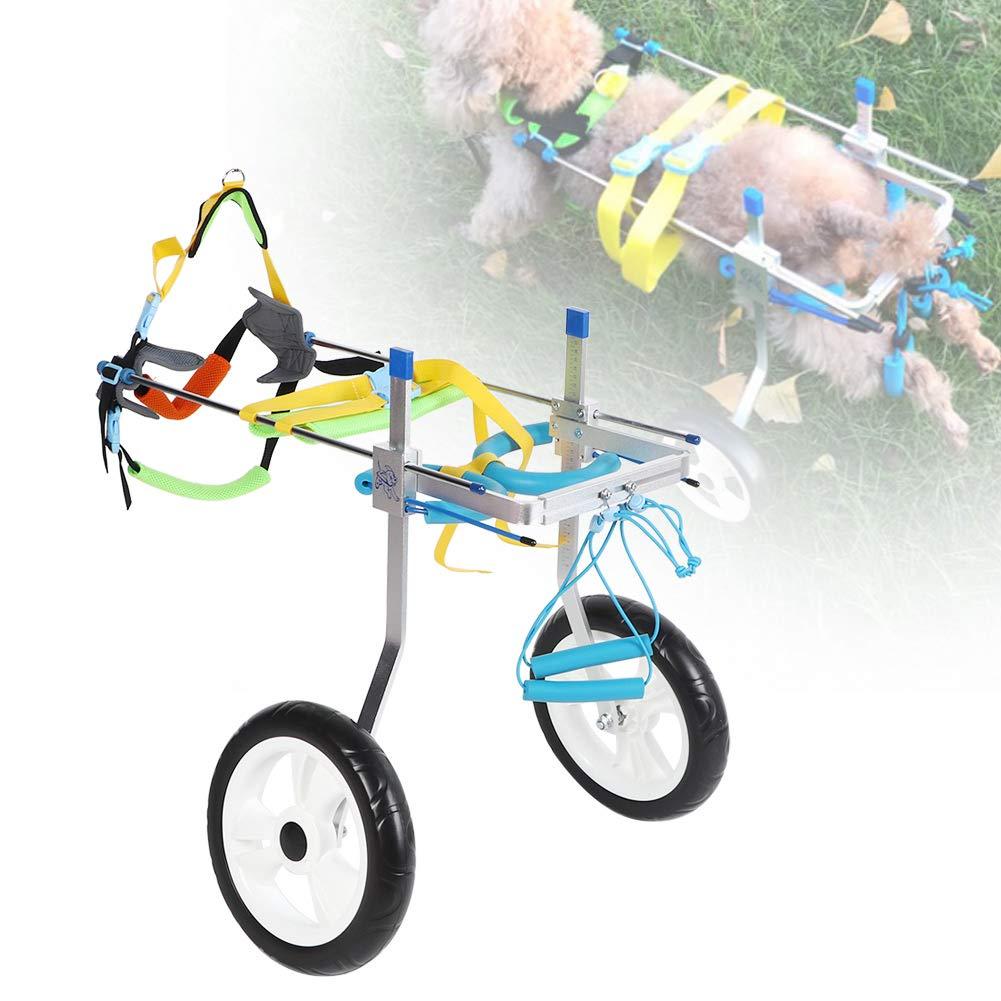 Zouminy Double Wheel Pet Wheelchair, Disabled Dog Assisted Walk Car Hind Leg Rehabilitation Auxiliary Car for Dogs Cats Golden Retriever Husky