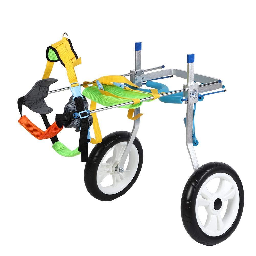 Zouminy Double Wheel Pet Wheelchair, Disabled Dog Assisted Walk Car Hind Leg Rehabilitation Auxiliary Car for Dogs Cats Golden Retriever Husky