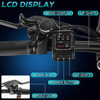 26 inch Folding Electric Mountain Bike for Adults Commuting Electric Bike with 36V 8AH Lithium-Ion Battery 250W Motor 21 Speed Gear &amp; 3 WorMode Electric Bike E-Bike