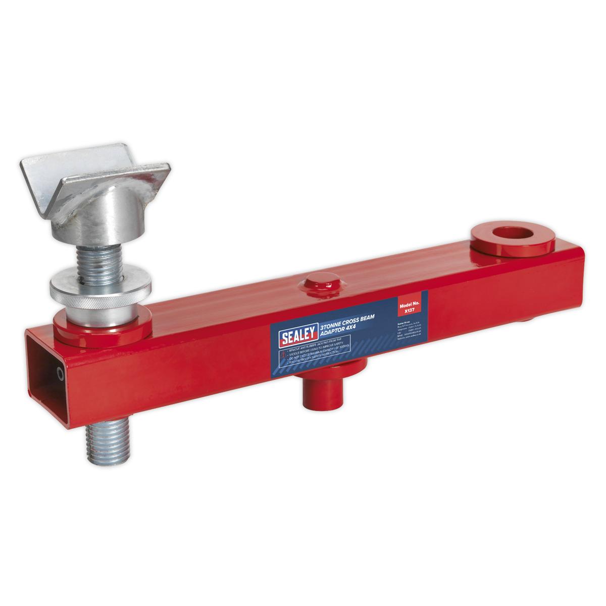 X137 Sealey Cross Beam Adaptor 3tonne 4 x 4 [Trolley Jacks]
