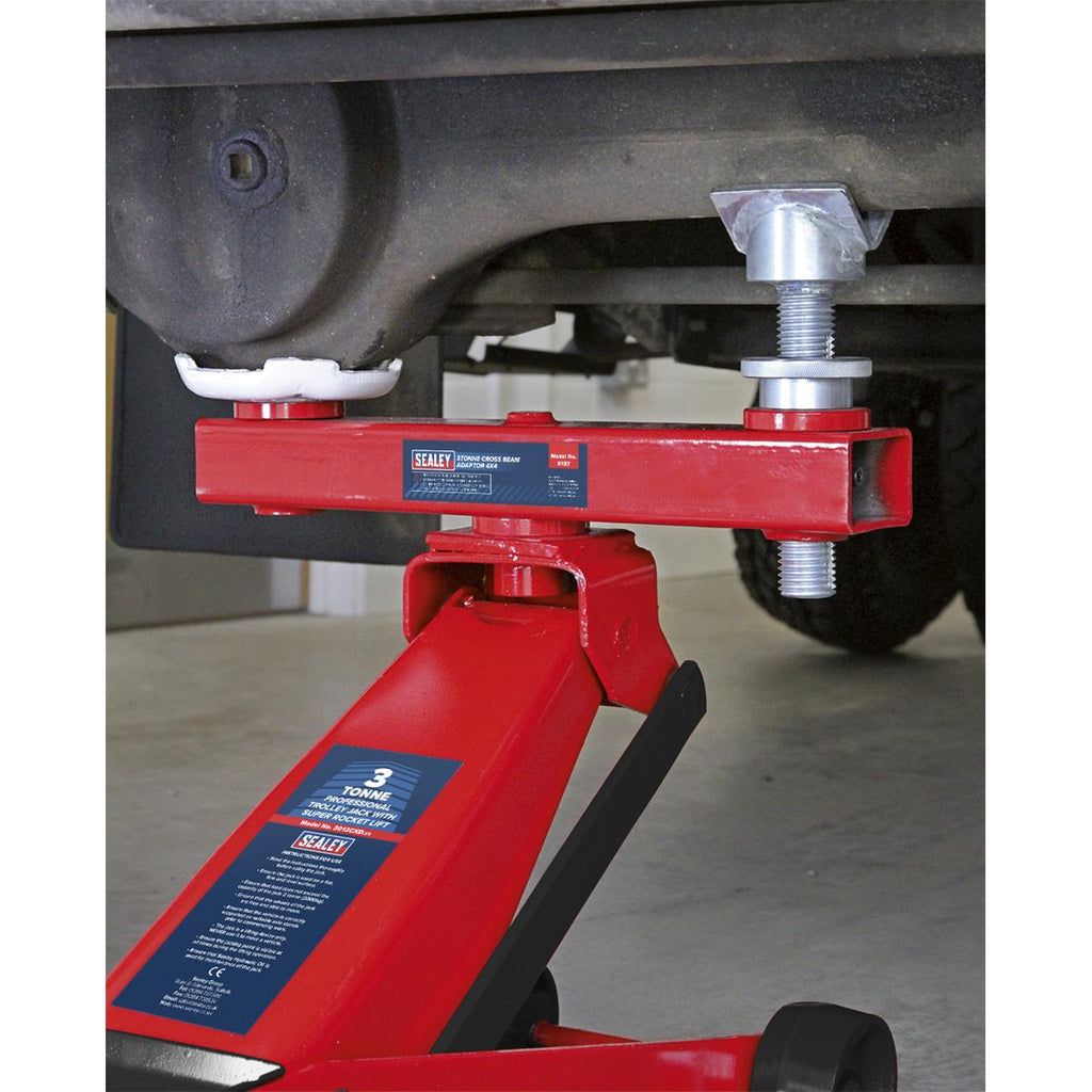X137 Sealey Cross Beam Adaptor 3tonne 4 x 4 [Trolley Jacks]