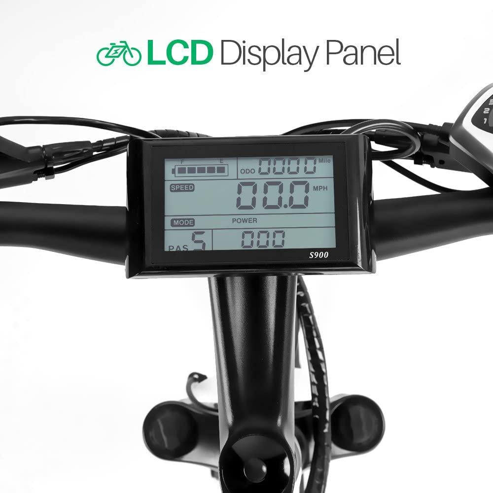 26" Electric Bicycle Powerful 1000W Motor 48V/13AH Removable Battery Aluminum Frame City Tire Ebike LCD Display Throttle and Peddle Assist Power