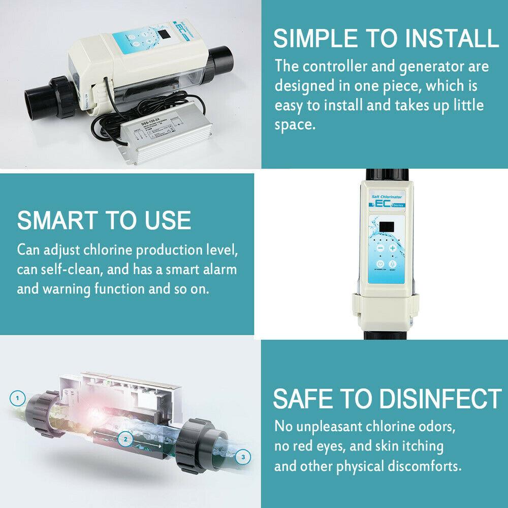 complete salt water pool chlorine generator system for 16000 gallon chlorinator