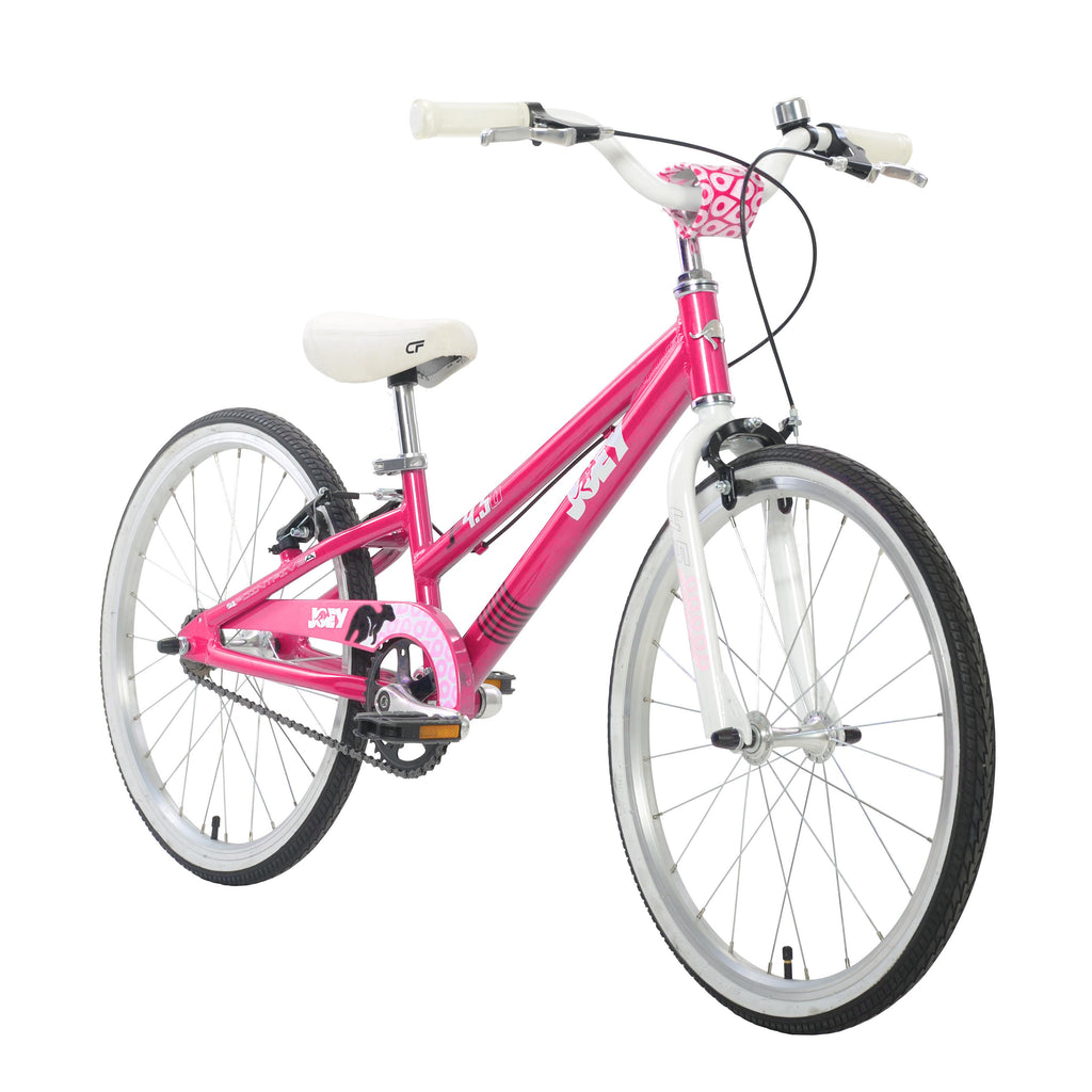 Joey 4.5 Ergonomic Kids Bicycle, For Boys or Girls, A5 and up, Height 43-54 inches, in Fuschia