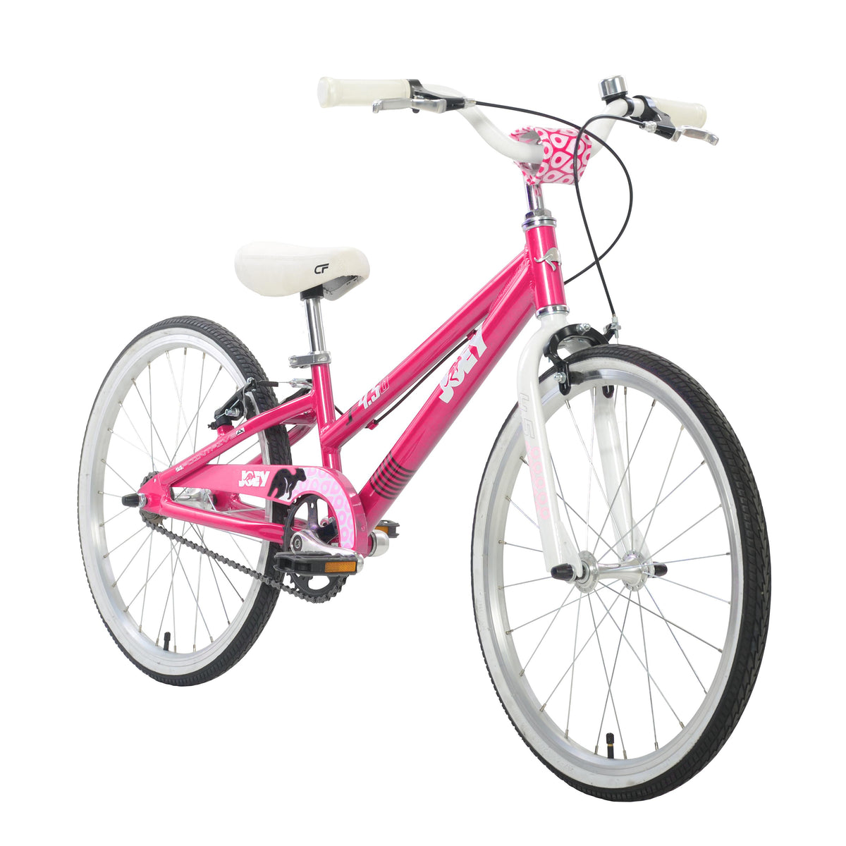 Joey 4.5 Ergonomic Kids Bicycle, For Boys or Girls, A5 and up, Height 43-54 inches, in Fuschia