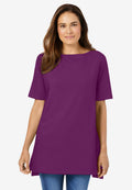 perfect short-sleeve boat-neck tunic