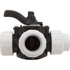 Custom Molded Products Diverter Valve, 1.5In Unions, 3-Way, Black