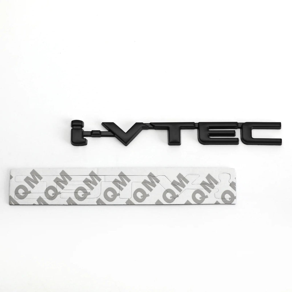 3D Metal i-VTEC Car Trunk Rear Turbo Fender Emblem Badge Decals Stickers Black Generic