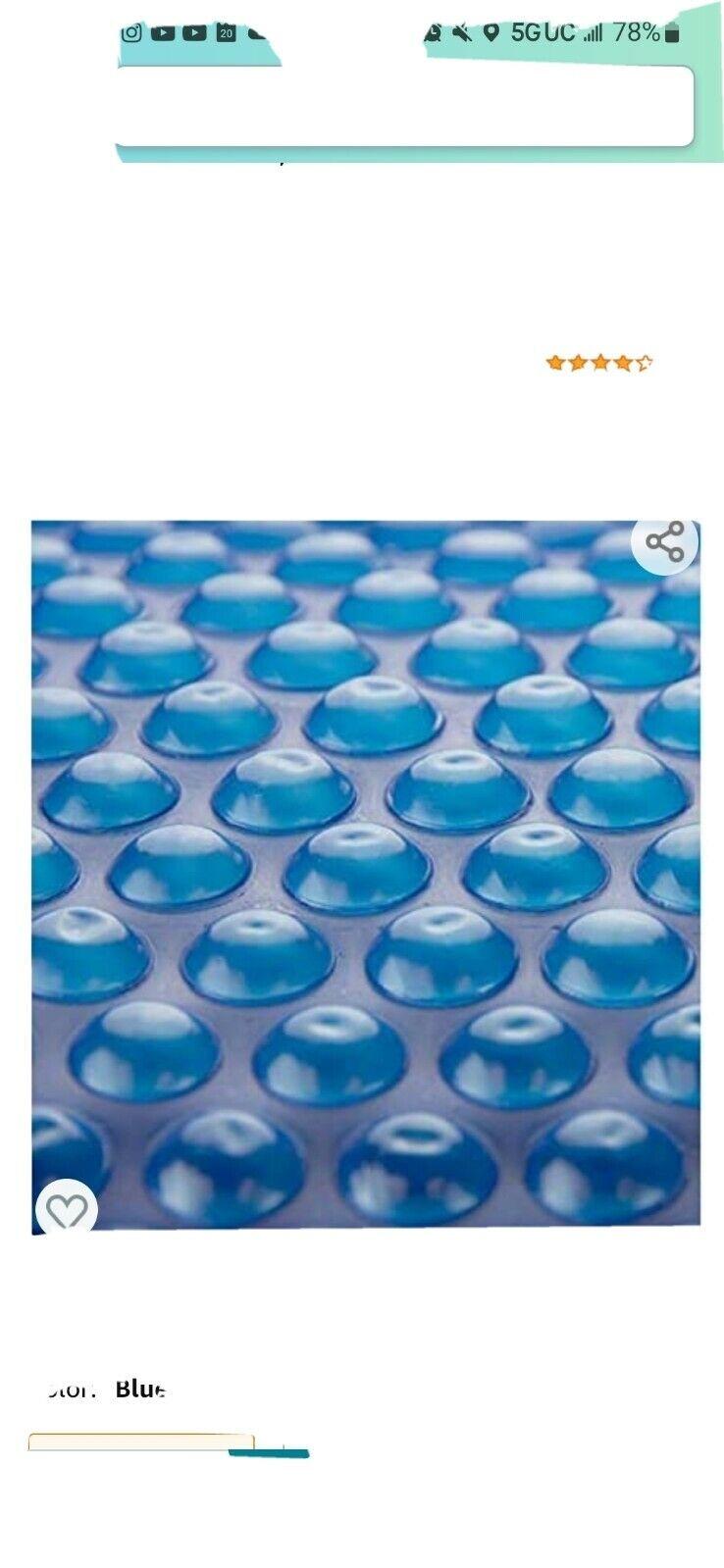 sun2solar 1200 series rectangle  swimming pool solar cover blanket -26' x 16'