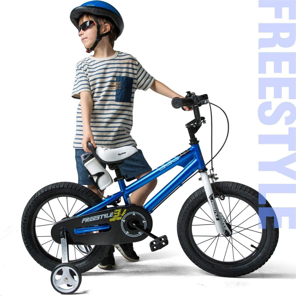 RoyalBaby Boys Girls Kids Bike BMX Freestyle 2 Hand Brakes Bicycles with Training Wheels Child Bicycle