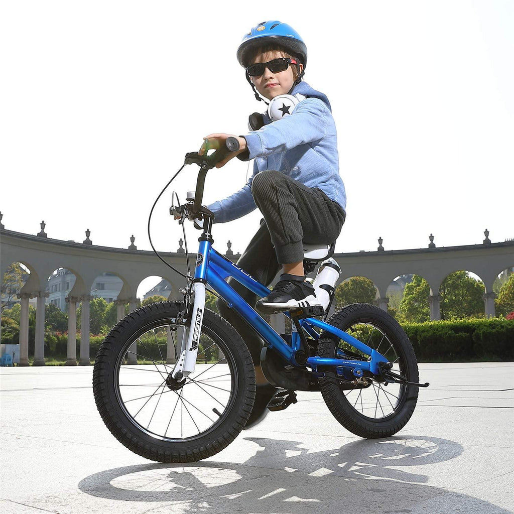 RoyalBaby Boys Girls Kids Bike BMX Freestyle 2 Hand Brakes Bicycles with Training Wheels Child Bicycle