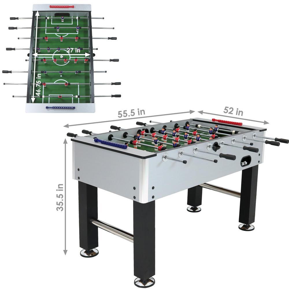 55 in. Metallic Foosball Arcade Soccer Sports Table