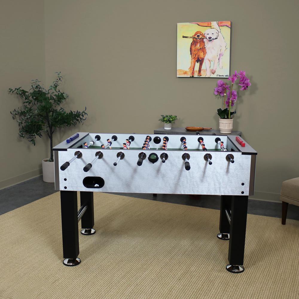 55 in. Metallic Foosball Arcade Soccer Sports Table