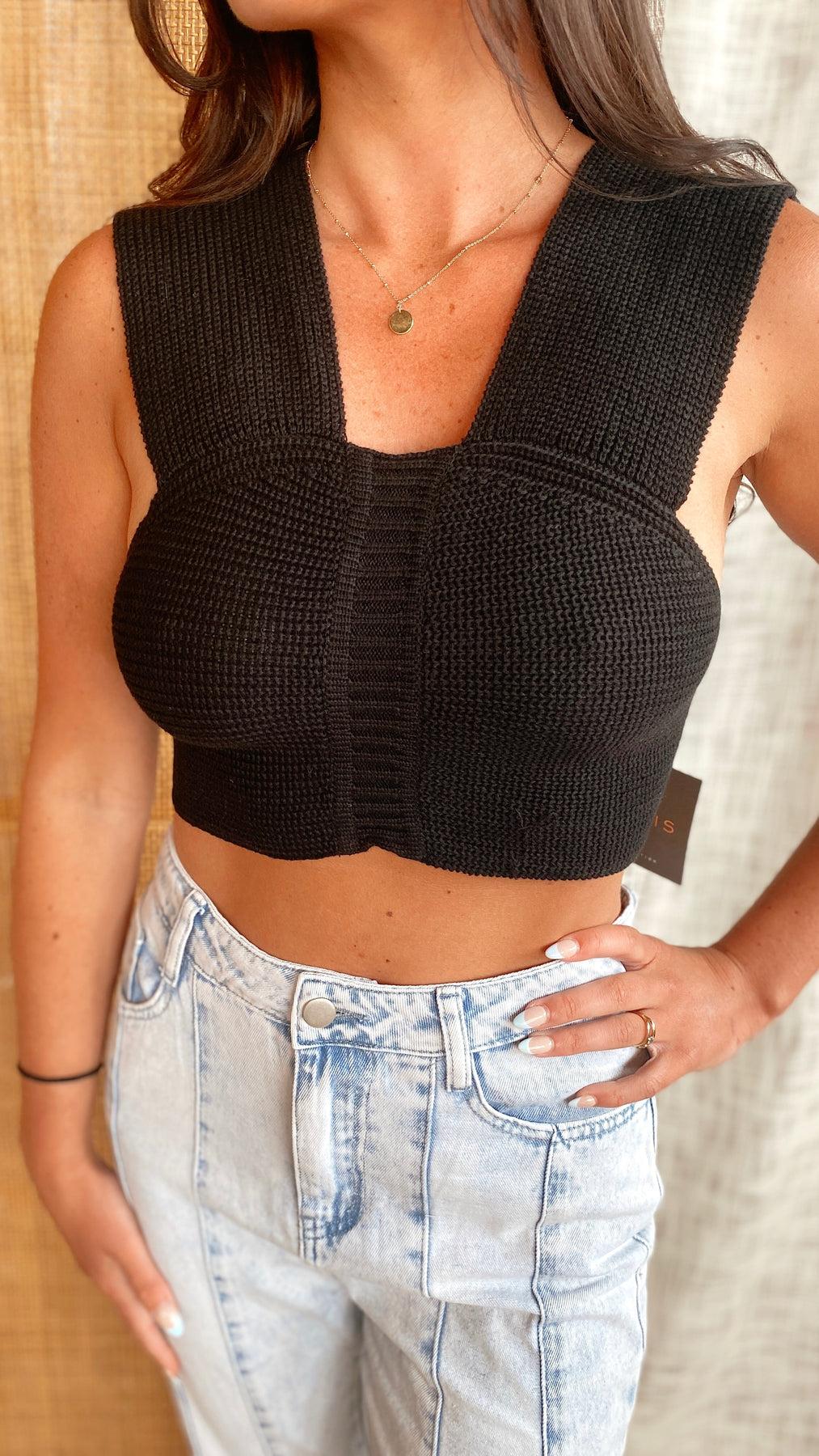 The Moonlight Wrap Sweater Tank Top