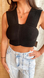 The Moonlight Wrap Sweater Tank Top