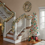 6.5 ft Noble Pine Flocked Potted Christmas Tree