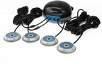 aquascape pond air 4 aerator with 2 additional replacement airstones, air line, power cord and more - adds oxygen, raises water quality and clarity, helps fish and plants - quiet and energy efficient