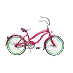 Micargi 20 In. Famous Kid's Size Bike Cruiser, Blue, Pink and White