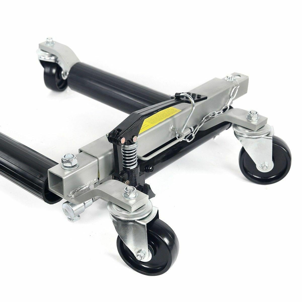 2pc 1500lb HYDRAULIC Positioning Car Wheel Dolly Jack Lift hoists Moving Vehicle