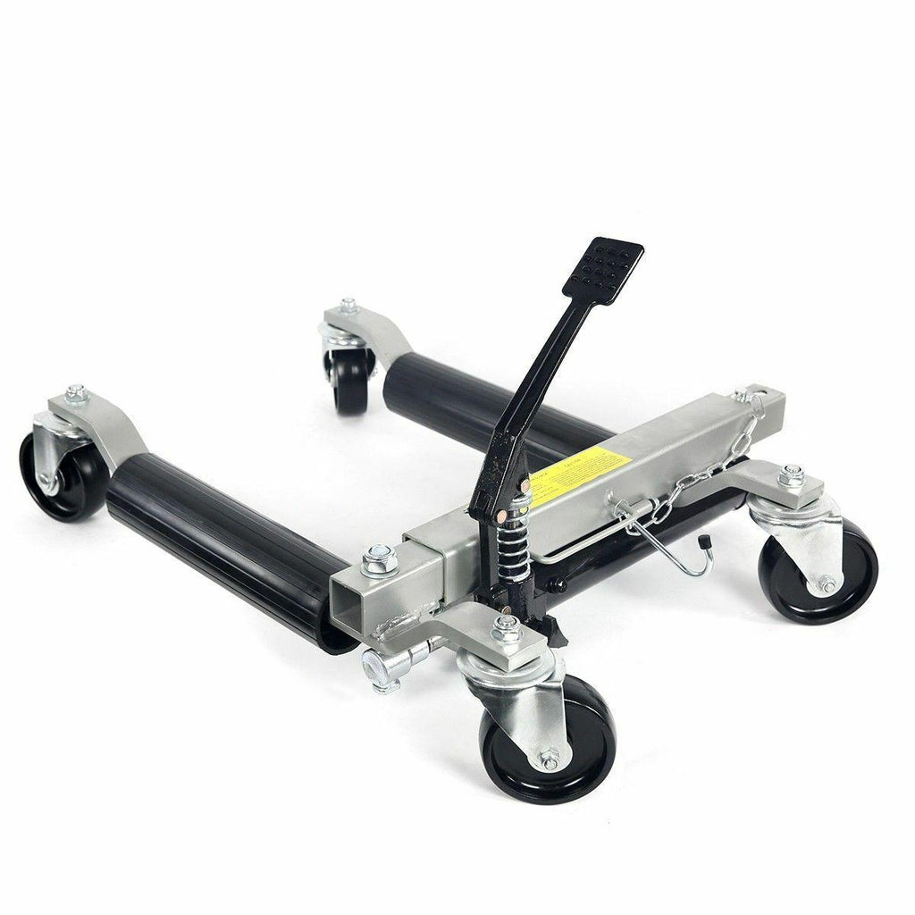2pc 1500lb HYDRAULIC Positioning Car Wheel Dolly Jack Lift hoists Moving Vehicle