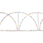 7.5' Lighted White Christmas Pathway Fence - Multi-Color Lights