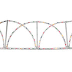 7.5' Lighted White Christmas Pathway Fence - Multi-Color Lights