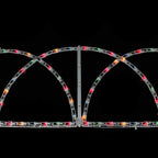 7.5' Lighted White Christmas Pathway Fence - Multi-Color Lights