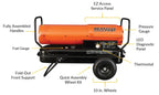 HeatFast HF215K 215,000 BTU Forced Air Kerosene Heater With Thermostat