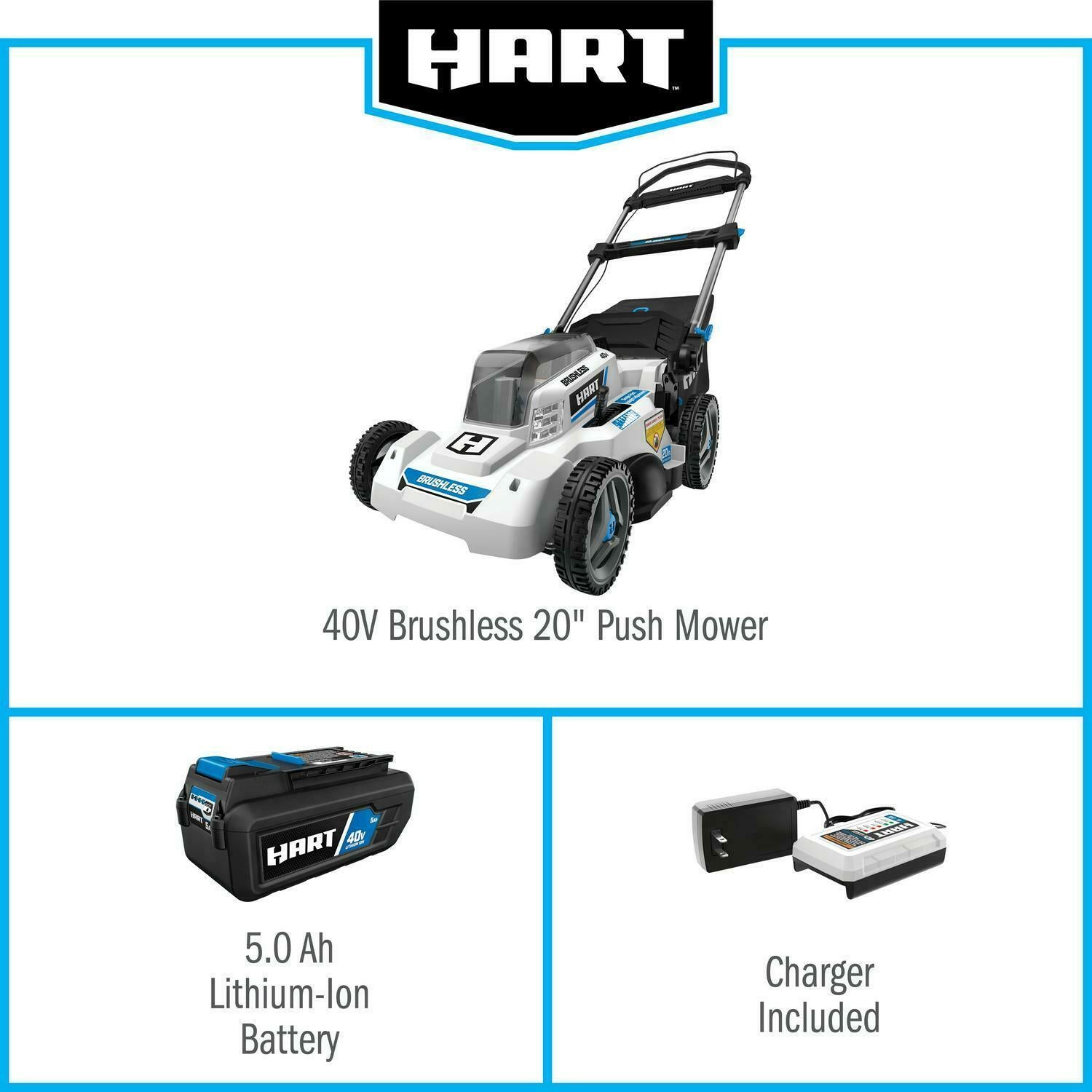 20-inch Brushless Push Mower 40-Volt Cordless Lithium-Ion Mulching & Bagging