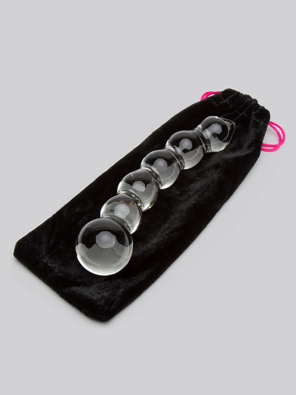 Lovehoney Beaded Sensual Glass Dildo 7 Inch, Clear | Clear