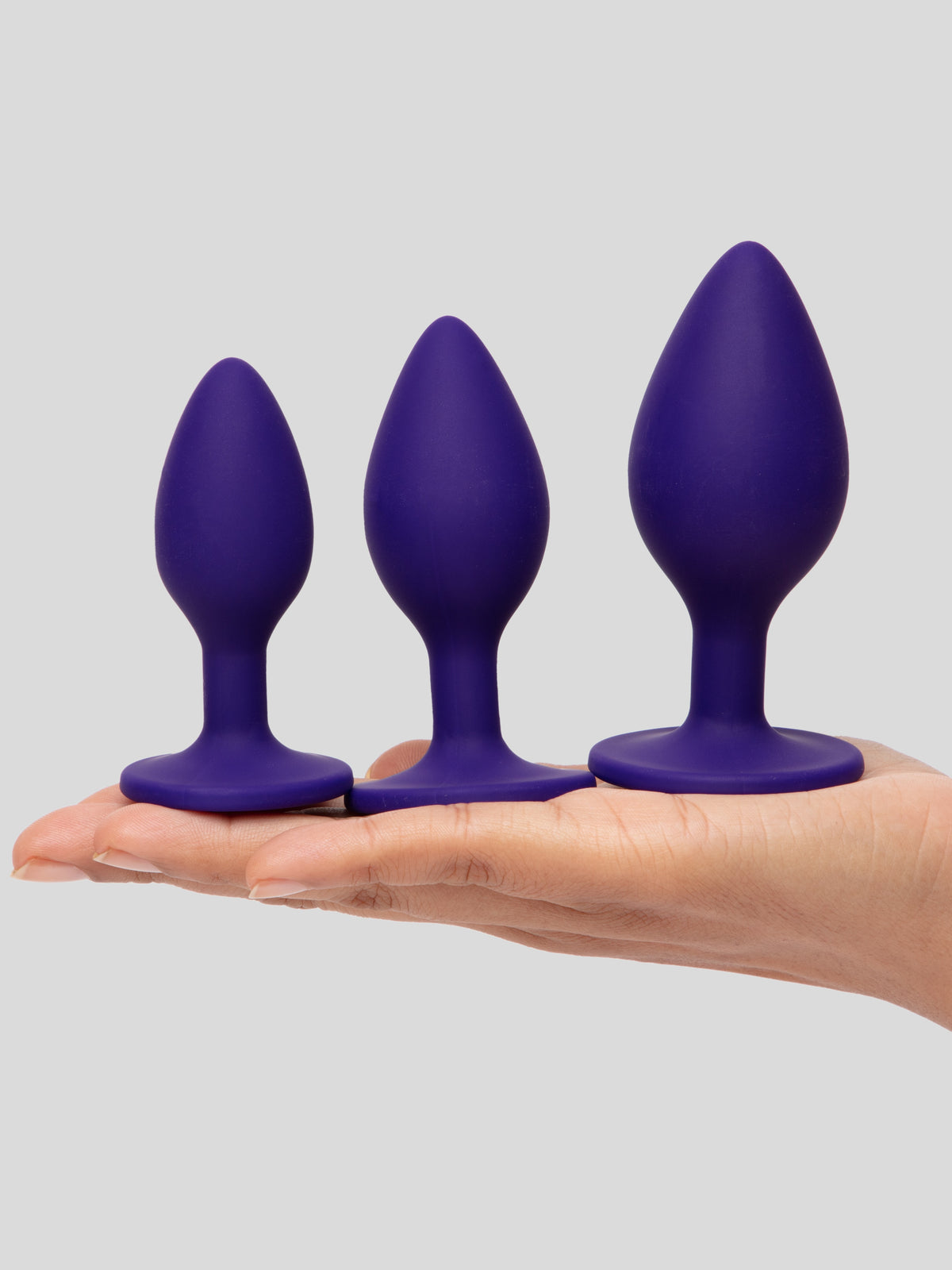 Lovehoney Jeweled Silicone Butt Plug Set , Purple
