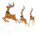 58 in Warm White LED 2D Set Of 3 Deer Holiday Yard Decoration