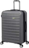 Legion 28" Hardside Checked 8 Wheel Expandable Spinner, Silver
