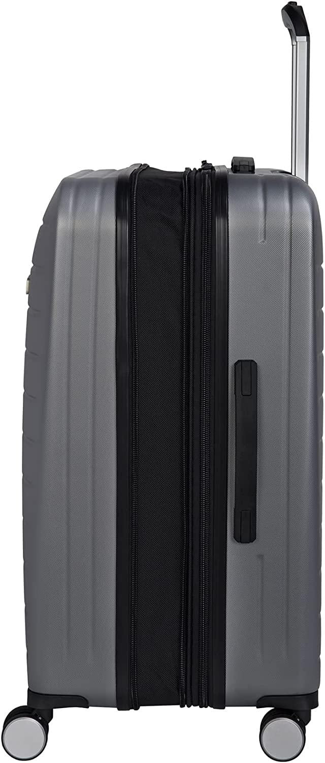 Legion 28" Hardside Checked 8 Wheel Expandable Spinner, Silver