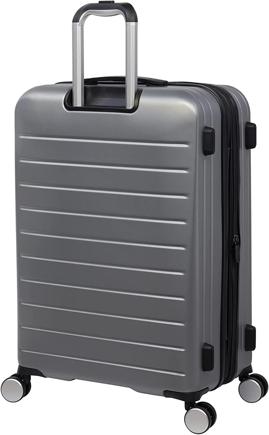Legion 28" Hardside Checked 8 Wheel Expandable Spinner, Silver