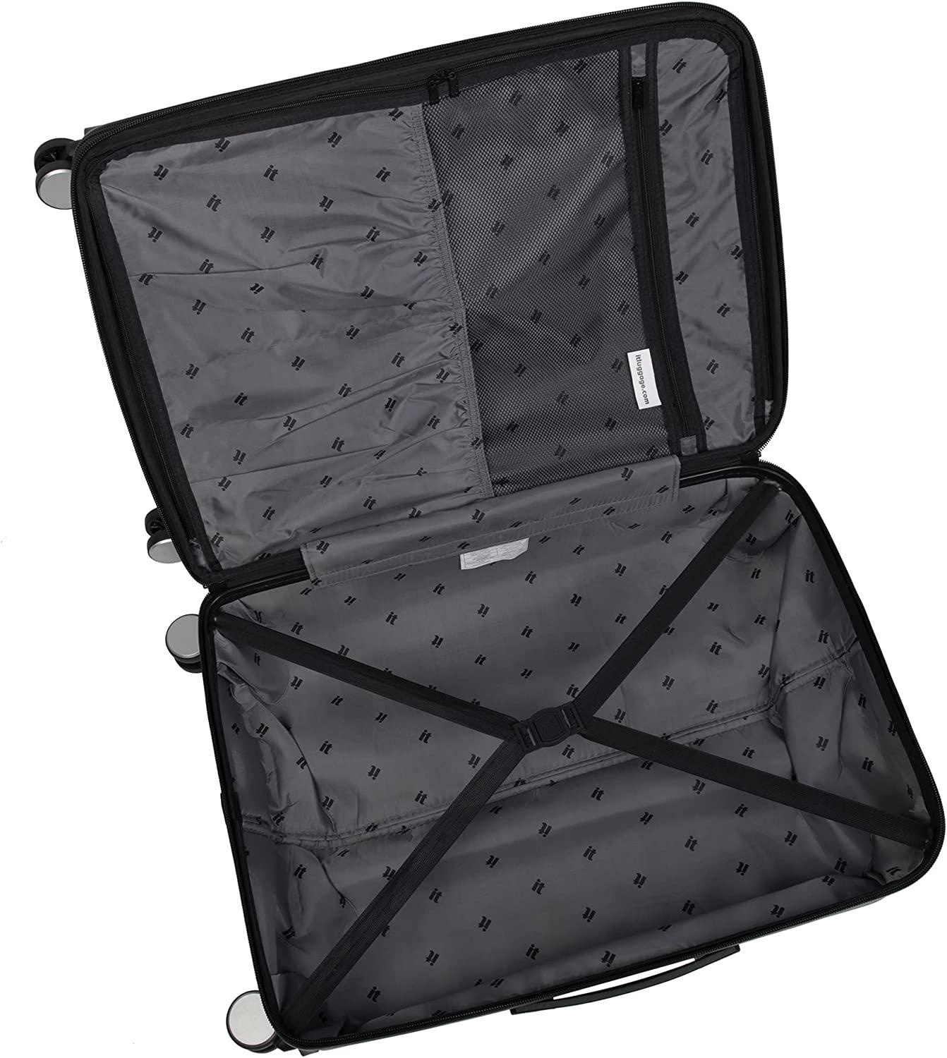 Legion 28" Hardside Checked 8 Wheel Expandable Spinner, Silver