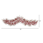 6 ft. Unlit Artificial Red Berry Artificial Christmas Garland