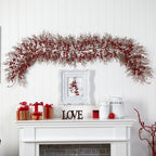 6 ft. Unlit Artificial Red Berry Artificial Christmas Garland