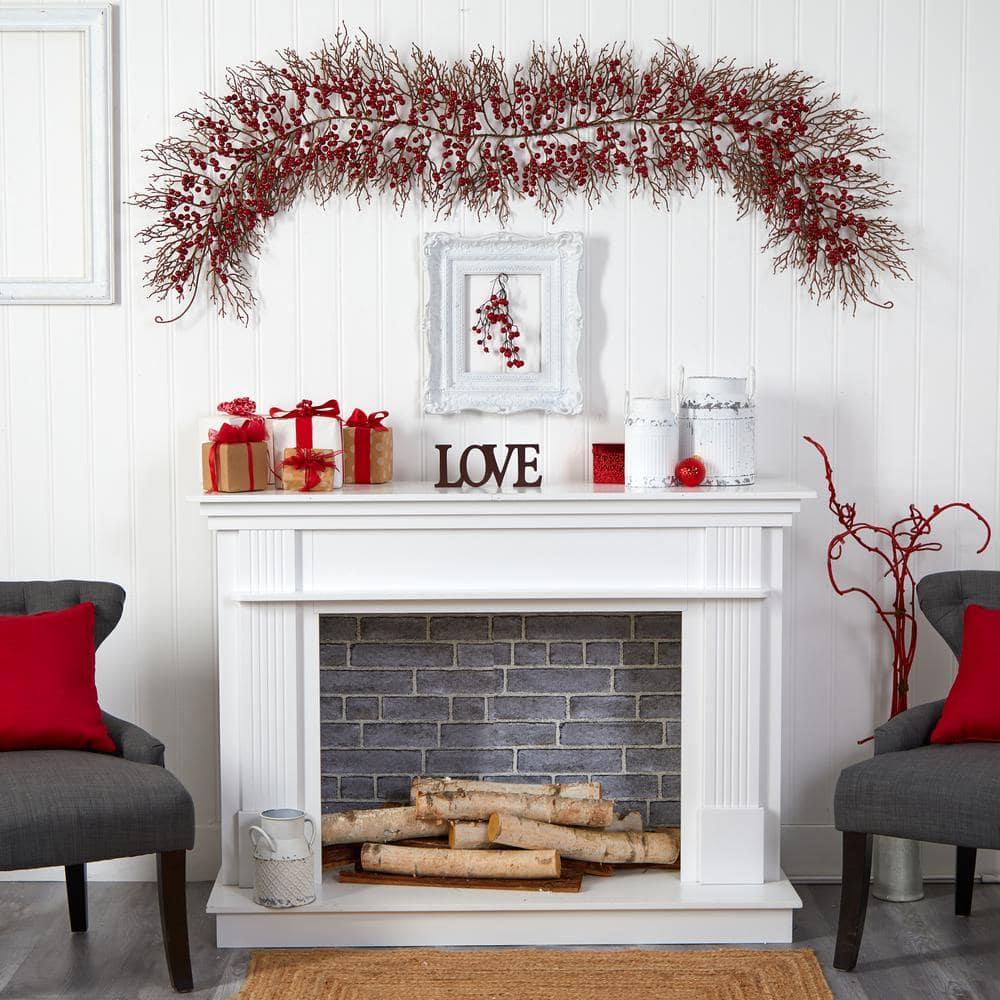 6 ft. Unlit Artificial Red Berry Artificial Christmas Garland