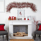 6 ft. Unlit Artificial Red Berry Artificial Christmas Garland