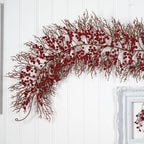 6 ft. Unlit Artificial Red Berry Artificial Christmas Garland