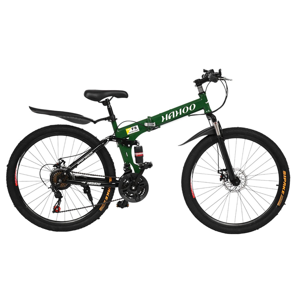 Hotwon 26 inch Full Suspension Mountain Bike 21 Speed Folding Bike Non-slip Bike