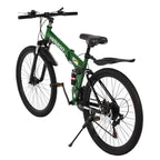 Hotwon 26 inch Full Suspension Mountain Bike 21 Speed Folding Bike Non-slip Bike